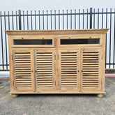 Handmade Indian Furniture Solid Hard Wood Carved Sideboard 157x45x107Cm